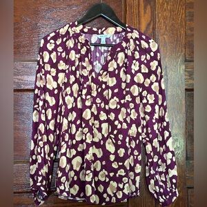 Nine West Leopard Blouse